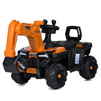 Детский Трактор-экскаватор Sport с ковшом (оранжевый цвет) с пультом дистанционного управления 2,4G