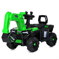 Детский Трактор-экскаватор Sport с ковшом (зеленый цвет) с пультом дистанционного управления 2,4G