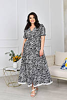 Женское стильное платье с кружевом ткань: штапель+кружево Мод.2328