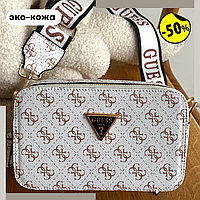 Сумка guess zippy snapshot white Guess snapshot Сумки GUESS Женская сумка Guess Сумка через плечо guess