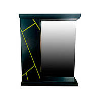 Зеркало с полками Mikola-M Plastic 2.1 Антрацит grey yellow левый 50 см NX, код: 6657191