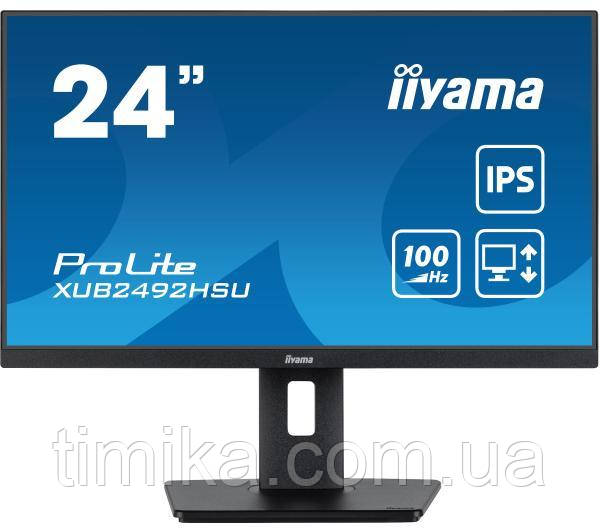 Монітор iiyama ProLite XUB2492HSU-B6 24" Full HD IPS 100 Гц 0,4 мс MPRT