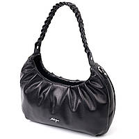 Качественная женская сумка багет KARYA 20838 кожаная Черный hl