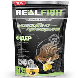 Прикормка Real Fish Фідер 1кг (бісквіт-ваніль)
