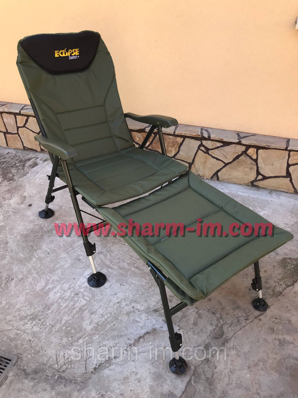 Рибальське коропове крісло Eclipse Comfort XL з підставкою для ніг