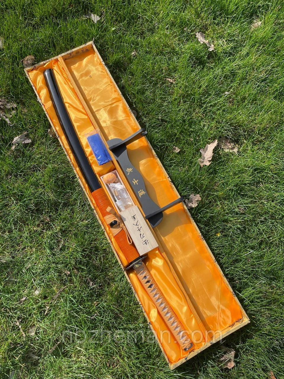 Японський самурайський меч Katana 5 на підставці, Катана 5 у подарунковому кейсі стане елітний подарунок чоловікові