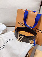 Женский ремень Louis Vuitton в черном цвете Lux качество LV