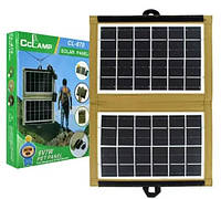 Cолнечная панель cкладная CCLamp CL-670 7W с USB выходом, универсальная зарядка от солнца sol QT, код: 7957330