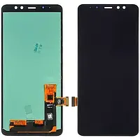Дисплей для Samsung SM A730/A8 Plus 2018 (OLED) модуль (экран,сенсор) Черный