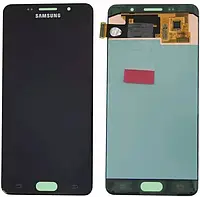 Дисплей для Samsung SM A710/A7 2016 (OLED) модуль (экран,сенсор) Черный