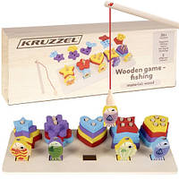 Дитячий дерев'яний набір сортер - риболовля Kruzzel 22565 Польща
