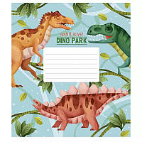 Зошит учнівський Dino park 012-3227K-2 в клітинку на 12 аркушів hl