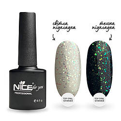 Топ з глітером Nice for you Opal Shimmer Зелений з синім 8.5 г