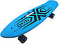 Скейт пластиковий 70см колеса з поліуретану, що світяться, антиковзаюча поверхня, ручка, blue, фото 3