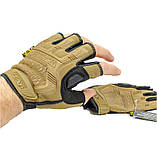 Тактичні рукавички Mechanix MPACT безпалі TAN койот, фото 3