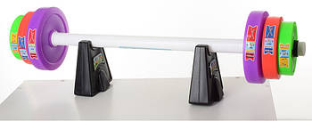 Спортивна іграшка для дітей Пауерліфтинг MR 0172 Дитяча штанга з 6 кольоровими млинцями