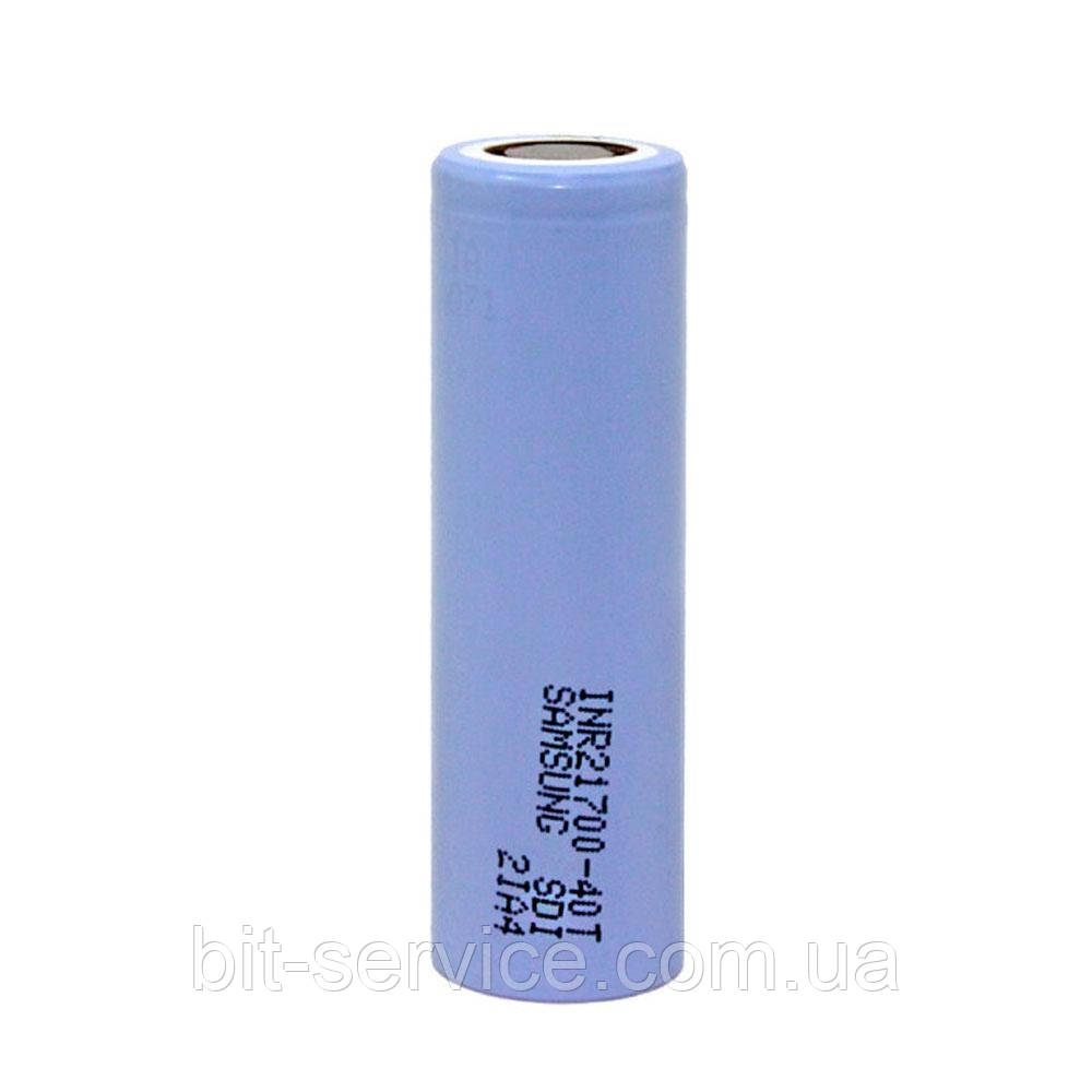 Акумулятор 21700 Li-Ion Samsung INR21700-40T 4000mAh, 35A, 4.2/3.6/2.5V, 2 шт. в упаковці, ціна за 1 шт