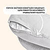 Подушка для годування диван 60х70х16 см бавовна антиалергенна з блискавкою сіра натуральна, фото 7