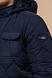 Фірмова куртка зимова чоловіча кольорова синя модель 2703 (КЛАД ТІЛЬКИ 50(L), фото 7