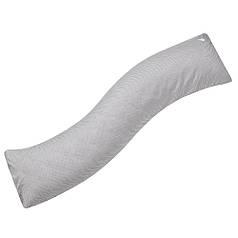 Наволочка для подушки S-Form IDEIA 40х130 см бавовняна бязь, сірий горошок, на блискавці