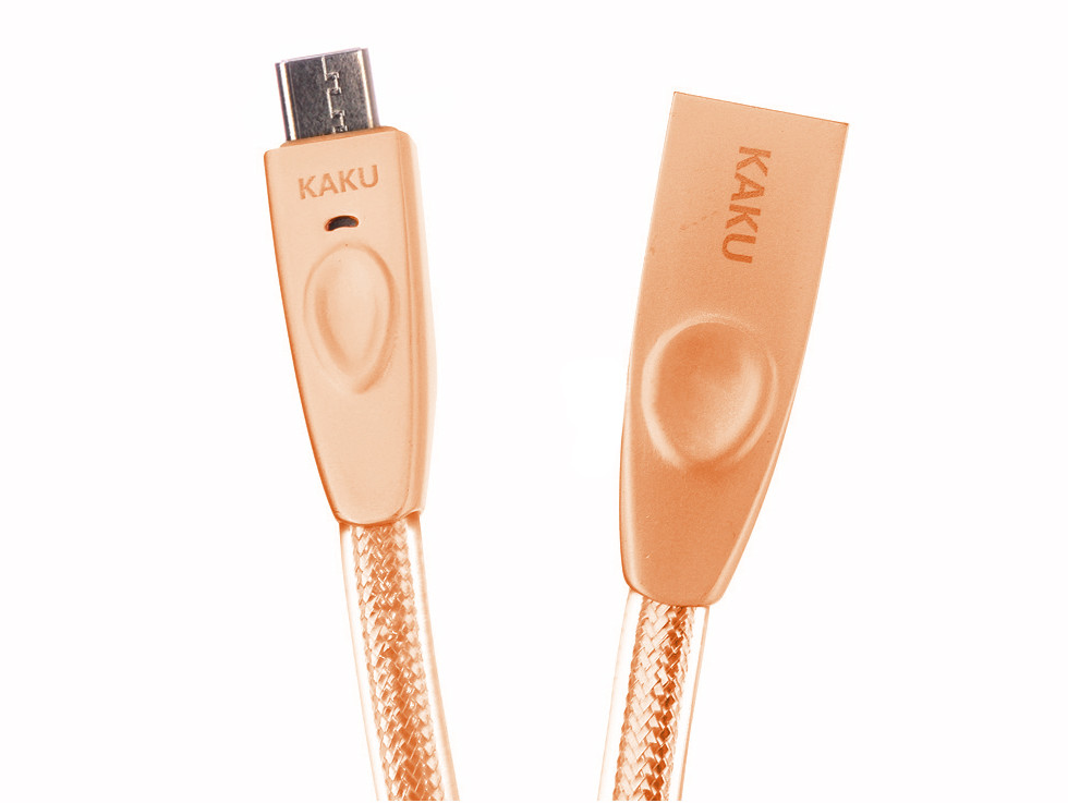 Кабель iKAKU Speeded series for mirco, Gold, довжина 1м, 2.4A, BOX, фото 1