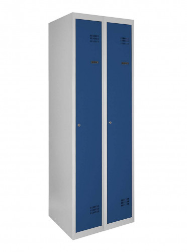 Шафа металева для одягу однорівнева LEVMETAL ШОМ 1/30/2 (180х60х50)(RAL 7035/RAL 5005)