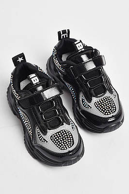Кросівки для дівчинки чорного кольору 177497T Безкоштовна доставка