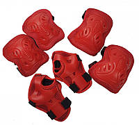 Защита на колени, руки, локти MS 1459 для катания на велосипеде, роликах, скейте (Красный) от LamaToys