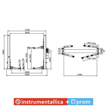 Двосточковий підіймач із нижньою синхронізацією 4 тонни 380 В U-40CS-3S (380V) UNITE
