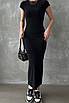 Сукня жіноча чорного кольору р.42-46 177760T Безкоштовна доставка, фото 3