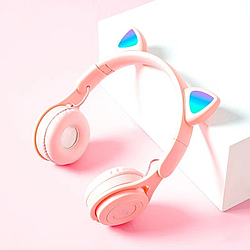 Бездротові навушники з RGB вушками та мікрофоном Cat Ear Headset