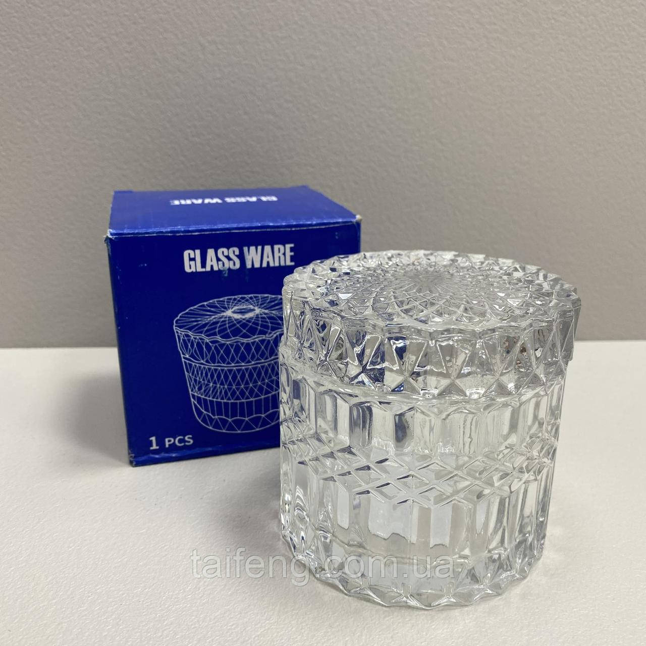 Цукорниця скляна 8,8*8,5 см "Прозоре задзеркало" Olens O102-300