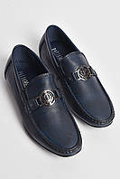 Туфлі підліткові для хлопчика синього кольору Уцінка р.36 176733T Безкоштовна доставка