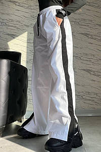 Спортивні штани  жіночі білого кольору р.42-46 177900P