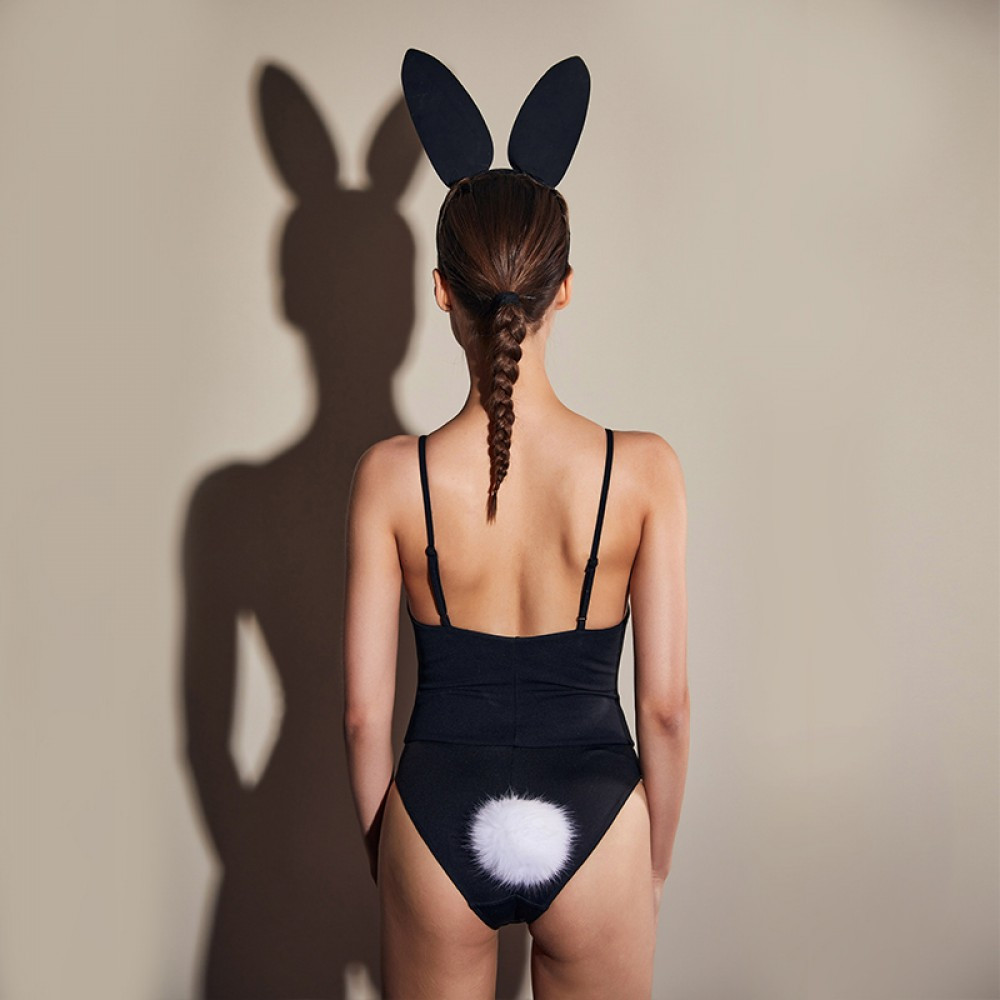 Анальна пробка UPKO з хвостом зайчика, з лисього хутра Bomba💣, фото 1