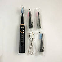 Электрощитка зубная Shuke SK-601 черный | Зубная щетка на батарейках | Зубная щетка UD-819 электрическая