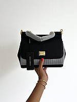 Женская кожаная сумочка дольче габбана чёрная Dolce&Gabbana изысканная удобная сумочка через плечо