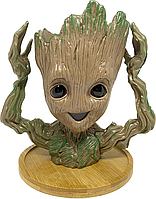 Горщик для квітів та канцелярії Грут Groot G4 + кругла підставка