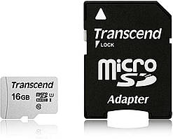 MicroSDHC (UHS-1) Transcend 300S 16Gb class 10 (adapter SD)