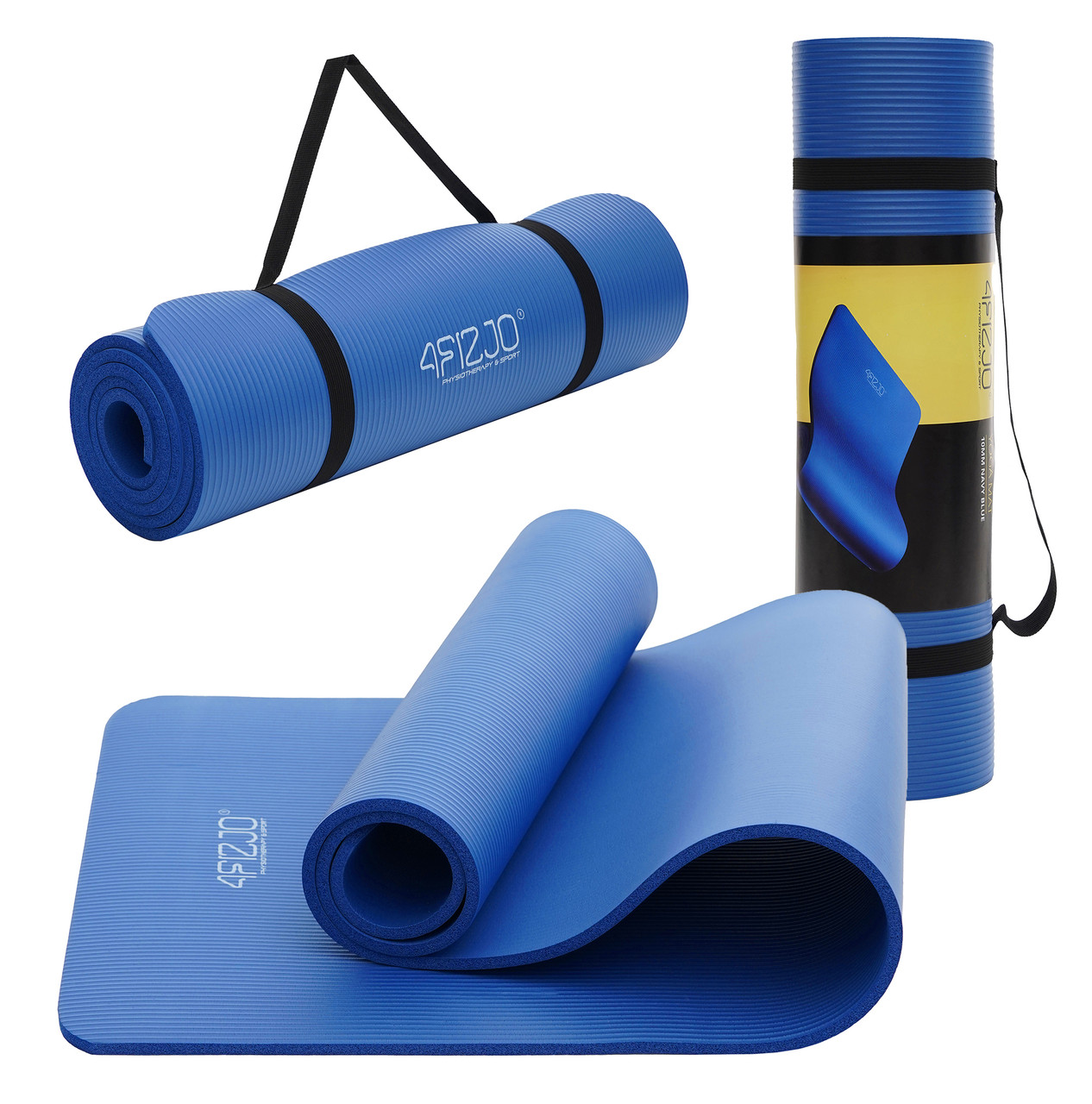 Килимок (мат) спортивний 4FIZJO NBR 180 x 60 x 1 см для йоги та фітнесу Blue (P-5907222931028)