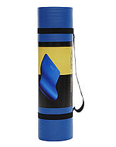 Килимок (мат) спортивний 4FIZJO NBR 180 x 60 x 1 см для йоги та фітнесу Blue (P-5907222931028), фото 3