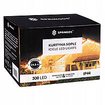 Гірлянда бахрома вулична (зовнішня) Springos 12 м 300 LED CL302 Blue, фото 6