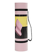 Килимок (мат) спортивний 4FIZJO NBR 180 x 60 x 1 см для йоги та фітнесу Light Pink (P-5907739317001), фото 3