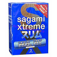 Супертонкі латексні презервативи Sagami Xtreme Feel Fit 3 шт  sonia.com.ua
