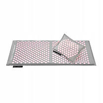 Килимок акупунктурний з подушкою 4FIZJO Eco Mat XL Аплікатор Кузнєцова Grey/Pink (P-5907739313607), фото 5
