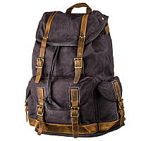 Походный рюкзак canvas Vintage 20110 Серый вместительный, прочный рюкзак, стильный удобный рюкзак для ноутбука