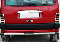 Накладка над номером (1996-2002, 1 дв, нерж) для Peugeot Partner