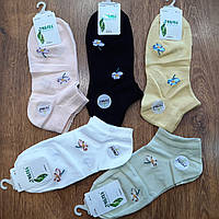 Жіночі літні бамбукові шкарпетки "ЛЮБОВ" 36-41 Art: 1606-1 / 10 пар