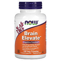 Комплекс для профилактики работы головного мозга NOW Foods Brain Elevate 120 Veg Caps IS, код: 7705552