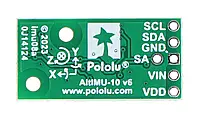 AltIMU-10 v6 - Модуль с акселерометром, компасом и высотомером - LSM6DSO, LIS3MDL и LPS22DF - Pololu 2863